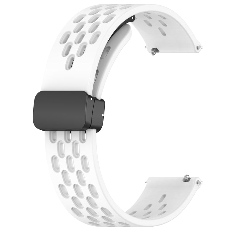 Compatible with GarminMove Trend 20mm Folding Magnetic Clasp Silicone Watch Band(White) - free shipping - PMC TechLife - Order now!