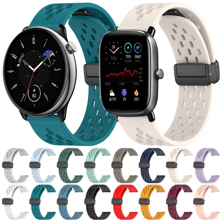 For Amazfit GTS 2 20mm Folding Magnetic Clasp Silicone Watch Band(Red) - free shipping - PMC TechLife - Order now!