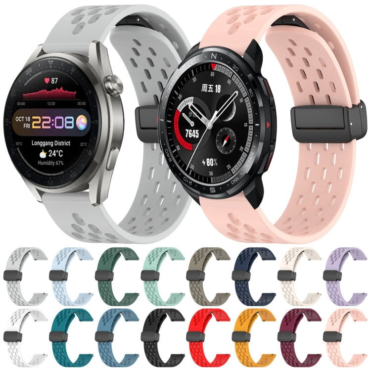 For Huawei Watch GT3 Pro 46mm 22mm Folding Magnetic Clasp Silicone Watch Band(Hidden Green) - free shipping - PMC TechLife - Order now!