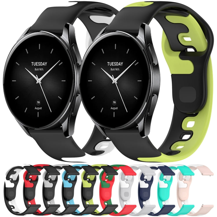 For Xiaomi MI Watch Color 22mm Double Color Silicone Watch Band(Black+Red) - free shipping - PMC TechLife - Order now!