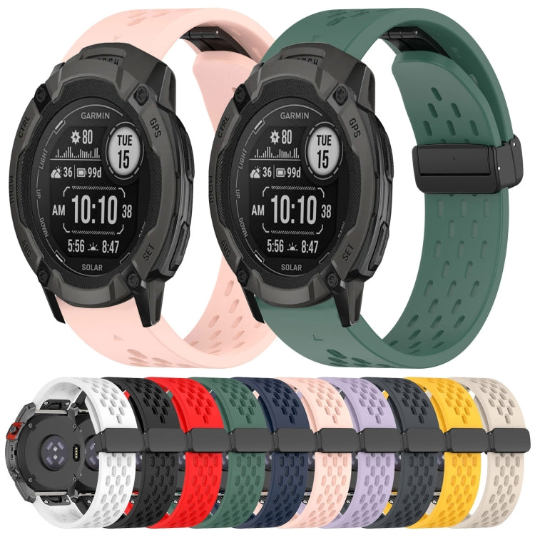 Compatible with Garmin Tactix 7 26mm Folding Buckle Hole Silicone Watch Band(Yellow) - free shipping - PMC TechLife - Order now!