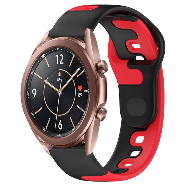 For Samsung Galaxy Watch3 41mm 20mm Double Color Silicone Watch Band(Black+Red) - free shipping - PMC TechLife - Order now!