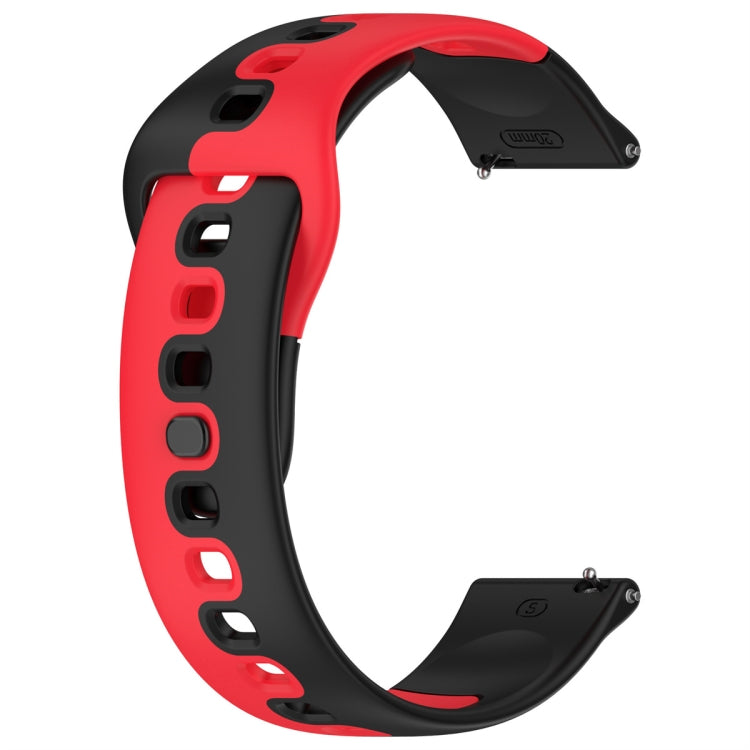 For Samsung Galaxy Watch3 41mm 20mm Double Color Silicone Watch Band(Black+Red) - free shipping - PMC TechLife - Order now!