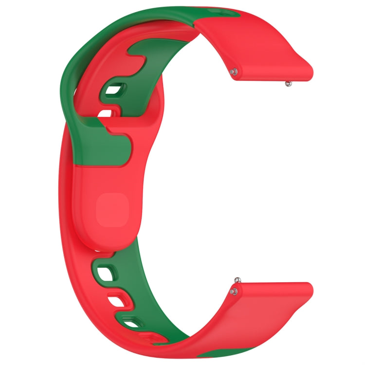 For Samsung Galaxy Watch3 41mm 20mm Double Color Silicone Watch Band(Red+Green) - free shipping - PMC TechLife - Order now!