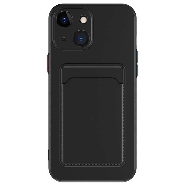 For iPhone 15 Skin Feel Card Contrast Color Button TPU Phone Case(Black) - free shipping - PMC TechLife - Order now!