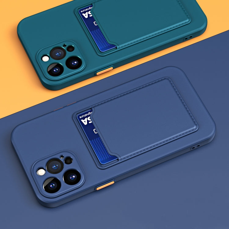 For iPhone 15 Skin Feel Card Contrast Color Button TPU Phone Case(Dark Green) - free shipping - PMC TechLife - Order now!
