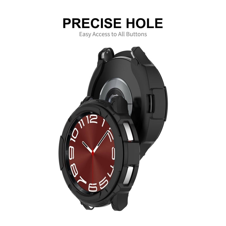 For Samsung Galaxy Watch6 Classic 43mm ENKAY Hat-Prince 2 in 1 TPU Armor Watch Case + 0.2mm 9H Tempered Glass Screen Protector(Dark Green) - Watch Cases by ENKAY | Online Shopping South Africa | PMC TechLife