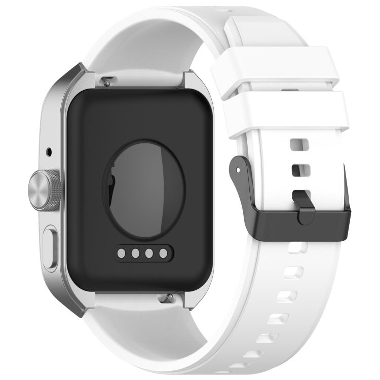 For OPPO Watch 4 Pro 22mm Solid Color Silicone Watch Band(White) -  by PMC TechLife | Online Shopping South Africa | PMC TechLife
