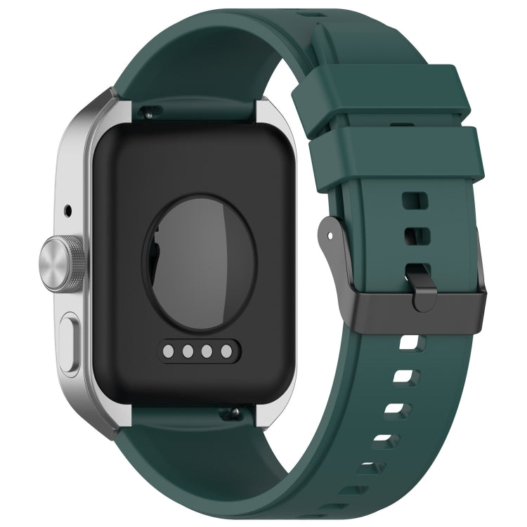 For OPPO Watch 4 Pro 22mm Solid Color Silicone Watch Band(Dark Green) -  by PMC TechLife | Online Shopping South Africa | PMC TechLife