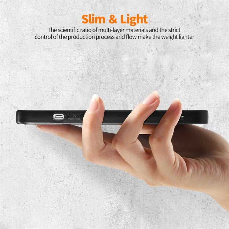 For iPhone 15 ENKAY Fiber Leather Skin PC Phone Case with High Aluminum-silicon Glass Film(Green) - iPhone 15 Cases by ENKAY | Online Shopping South Africa | PMC TechLife | Buy Now Pay Later Mobicred