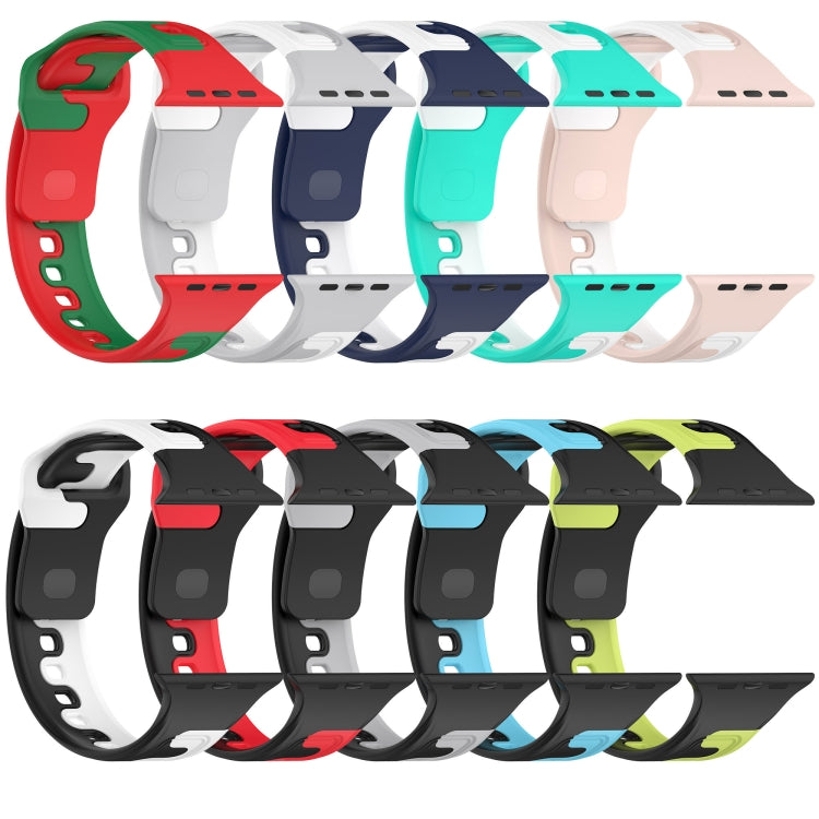 For Apple Watch Ultra 49mm Double Color Silicone Watch Band(Pink+White) - Watch Bands by PMC TechLife | Online Shopping South Africa | PMC TechLife