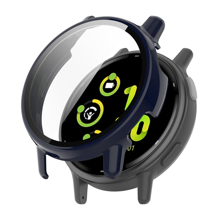 Compatible with Garmin Active 5 ENKAY Hat-Prince Full Coverage PC + Tempered Glass Film Integrated Watch Case(Dark Blue) - Watch Cases by ENKAY | Online Shopping South Africa | PMC TechLife | Buy Now Pay Later Mobicred