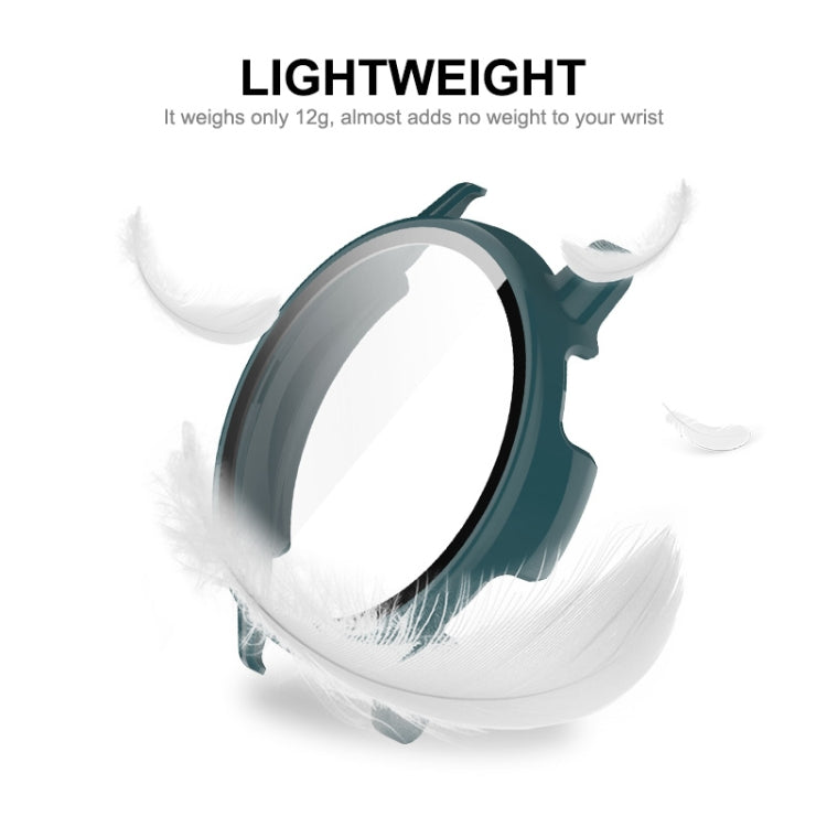 Compatible with Garmin Active 5 ENKAY Hat-Prince Full Coverage PC + Tempered Glass Film Integrated Watch Case(Ivory White) - Watch Cases by ENKAY | Online Shopping South Africa | PMC TechLife | Buy Now Pay Later Mobicred