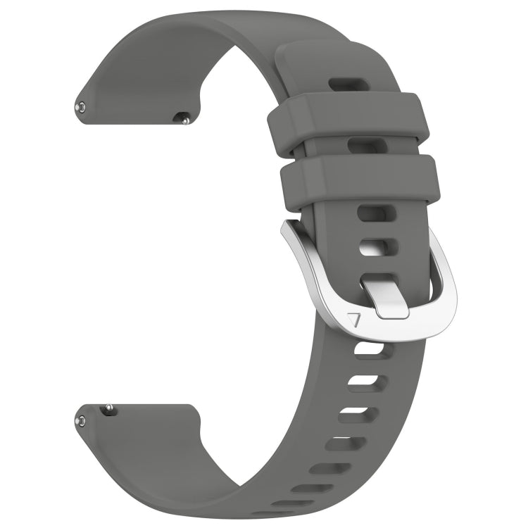 Compatible with Garmin Vivoactive 5 Liquid Glossy Silver Buckle Silicone Watch Band(Gray) - Watch Bands by PMC TechLife | Online Shopping South Africa | PMC TechLife | Buy Now Pay Later Mobicred