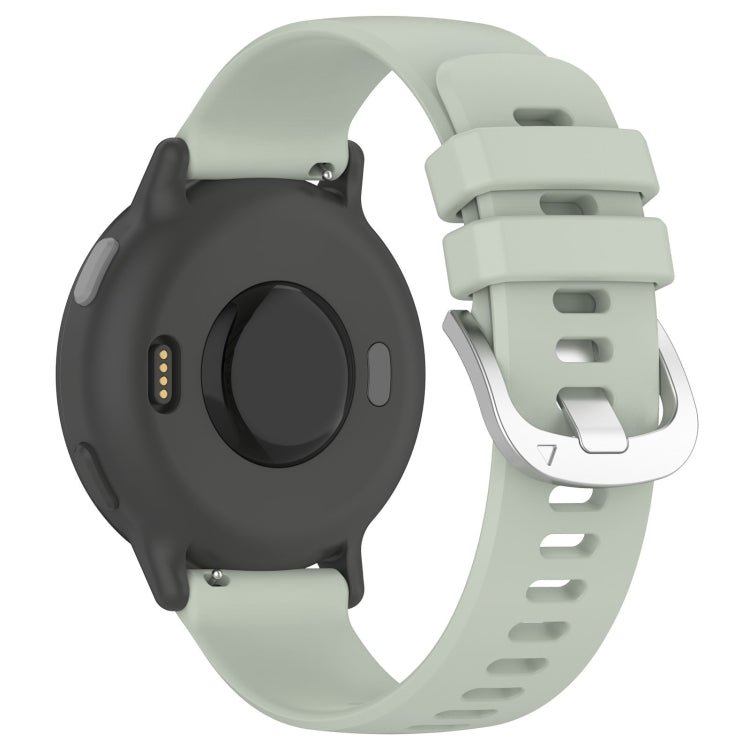 Compatible with Garmin VivoMove Trend Liquid Glossy Silver Buckle Silicone Watch Band(Green) - Watch Bands by PMC TechLife | Online Shopping South Africa | PMC TechLife | Buy Now Pay Later Mobicred