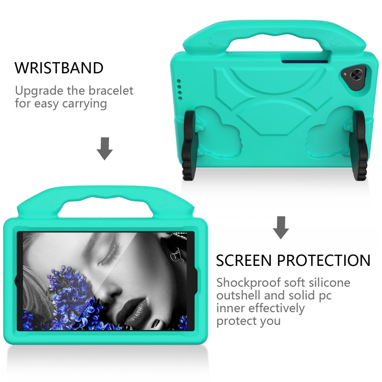 For Samsung Galaxy Tab A9 X110 Thumb Bracket EVA Shockproof Tablet Case(Glacial Green) - free shipping - PMC TechLife - Order now!