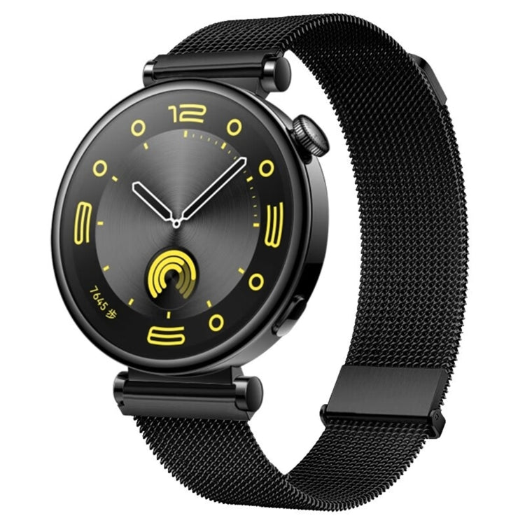 For Huawei Watch GT 4 41mm Milan Dual Mmagnetic Steel Mesh Watch Band(Black) - Watch Bands by PMC TechLife | Online Shopping South Africa | PMC TechLife