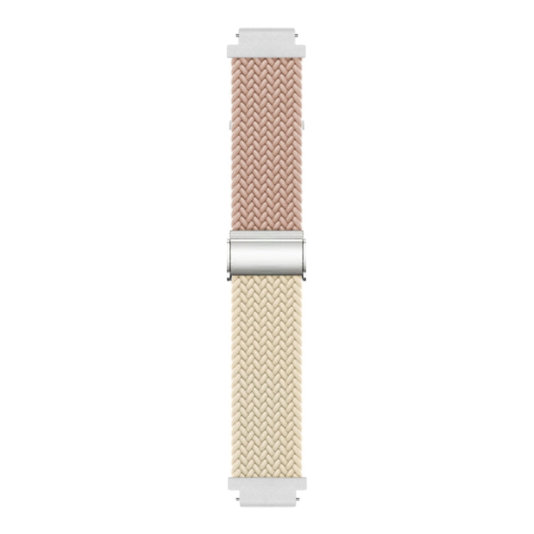 For Huawei Watch GT4 41mm Integrated Buckle Braided Nylon Watch Band(Milk Tea+Starlight) - Watch Bands by PMC TechLife | Online Shopping South Africa | PMC TechLife