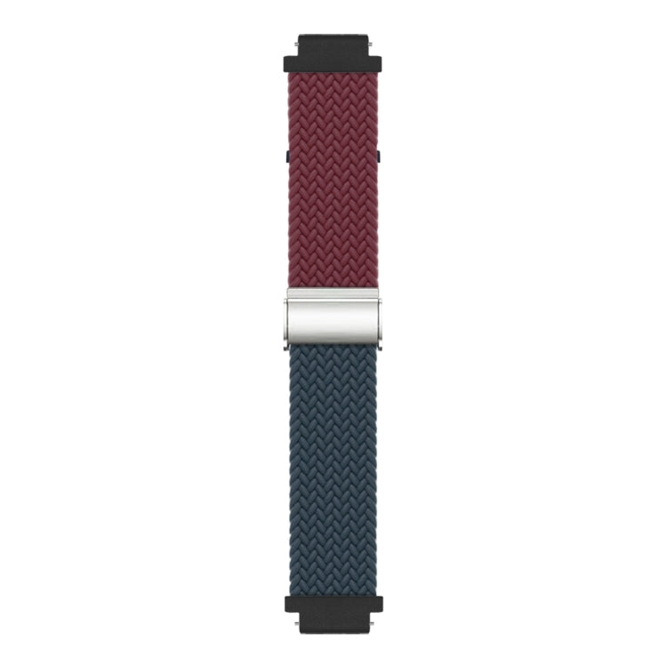 For Huawei Watch GT4 41mm Integrated Buckle Braided Nylon Watch Band(Wine Red+Deep Blue) - Watch Bands by PMC TechLife | Online Shopping South Africa | PMC TechLife