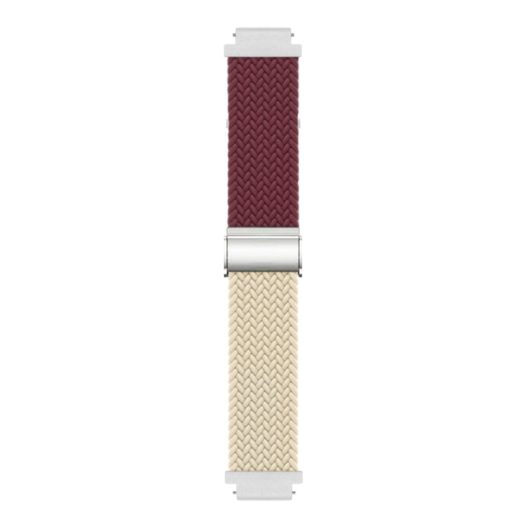 For Huawei Watch GT4 41mm Integrated Buckle Braided Nylon Watch Band(Wine Red+Starlight) - free shipping - PMC TechLife - Order now!