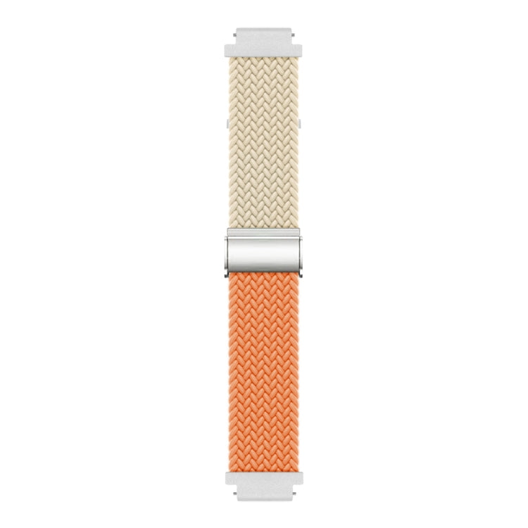 For Huawei Watch GT4 41mm Integrated Buckle Braided Nylon Watch Band(Starlight+Orange) - Watch Bands by PMC TechLife | Online Shopping South Africa | PMC TechLife