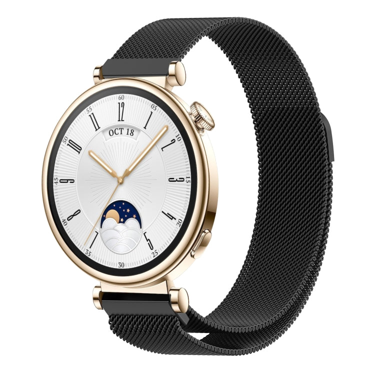 For Huawei Watch GT4 41mm Milan Magnetic Steel Mesh Watch Band(Black) - Watch Bands by PMC TechLife | Online Shopping South Africa | PMC TechLife