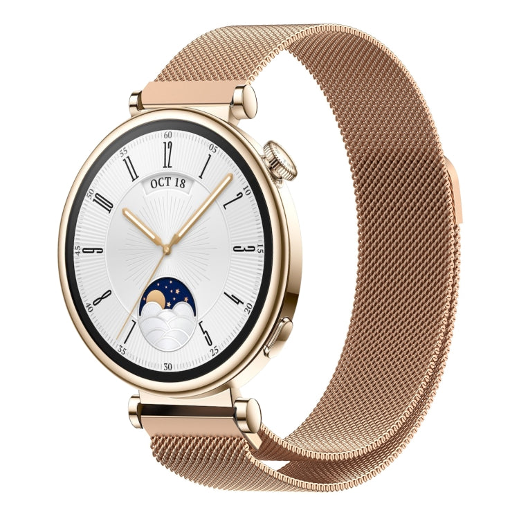 For Huawei Watch GT4 41mm Milan Magnetic Steel Mesh Watch Band(Rose Gold) - Watch Bands by PMC TechLife | Online Shopping South Africa | PMC TechLife