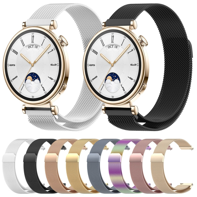 For Huawei Watch GT4 41mm Milan Magnetic Steel Mesh Watch Band(Black) - Watch Bands by PMC TechLife | Online Shopping South Africa | PMC TechLife