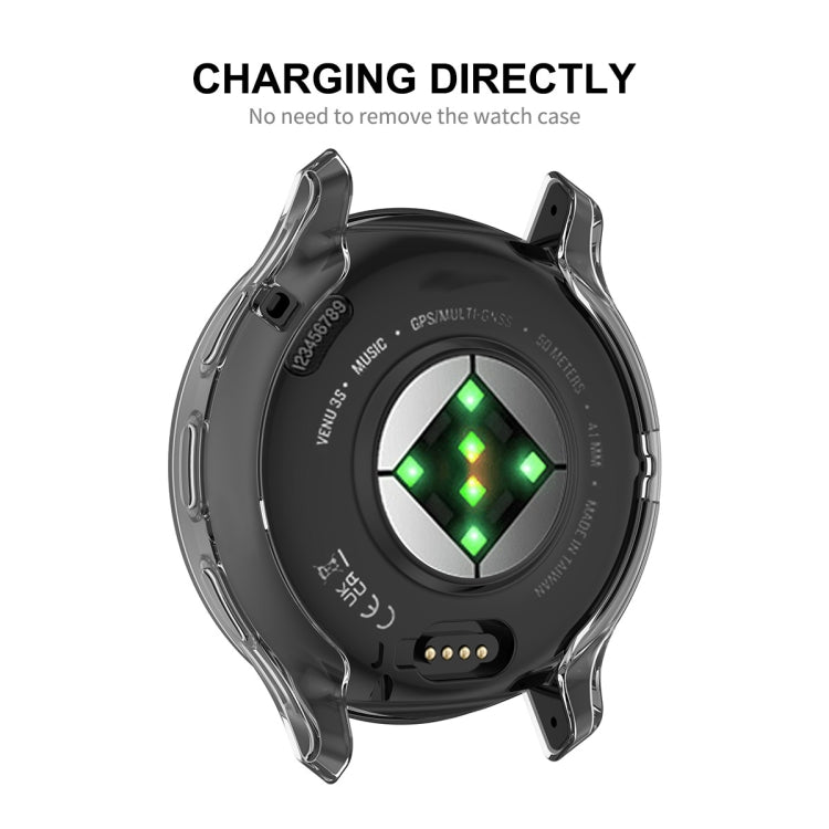 For Garmin Venu 3S ENKAY Hat-Prince Full Coverage Transparent TPU Watch Case with Screen Protection - Watch Cases by ENKAY | Online Shopping South Africa | PMC TechLife