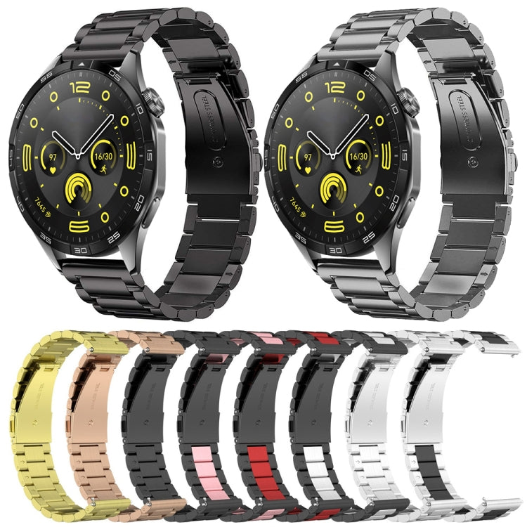For Huawei Watch GT4 46mm Three Bead Stainless Steel Metal Watch Band(Colorful) - free shipping - PMC TechLife - Order now!