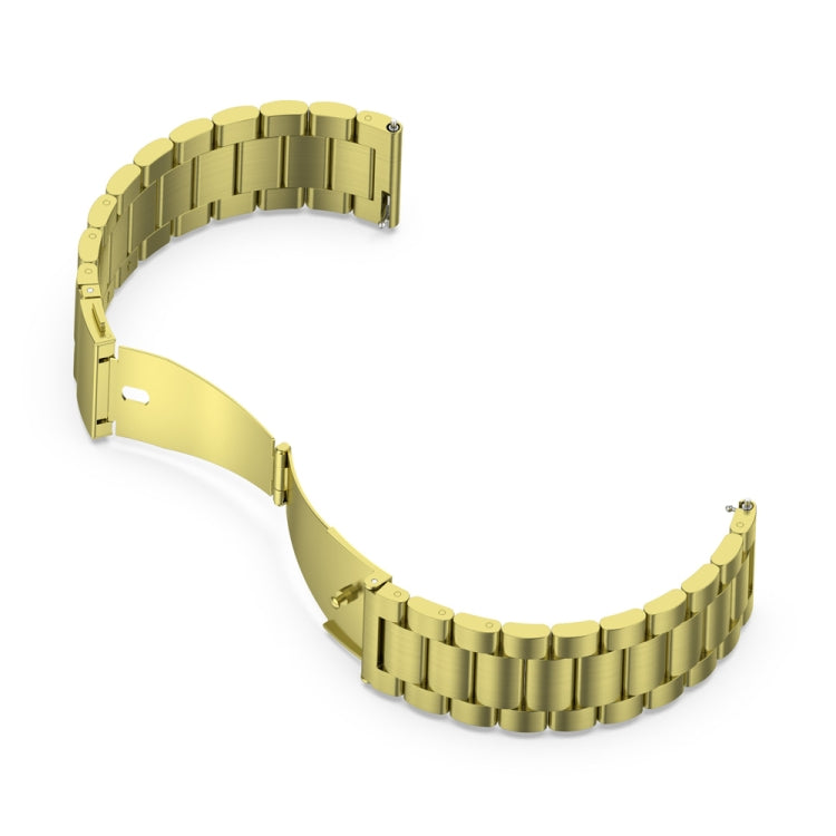 For Huawei Watch GT4 41mm Three Bead Stainless Steel Metal Watch Band(Gold) - free shipping - PMC TechLife - Order now!