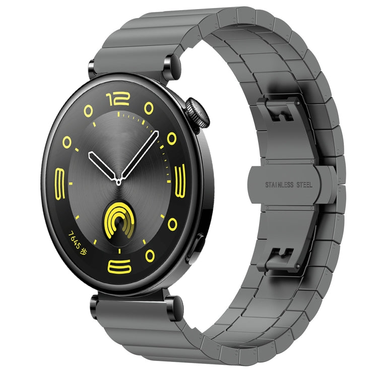 For Huawei Watch GT4 41mm One Bead Butterfly Buckle Stainless Steel Metal Watch Band(Gray) - free shipping - PMC TechLife - Order now!