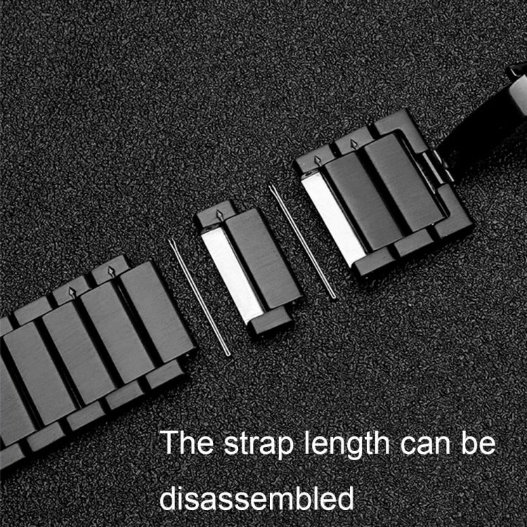 Compatible with Garmin Venu 2S One Bead Butterfly Buckle Stainless Steel Metal Watch Band(Rose Gold) - Watch Bands by PMC TechLife | Online Shopping South Africa | PMC TechLife | Buy Now Pay Later Mobicred
