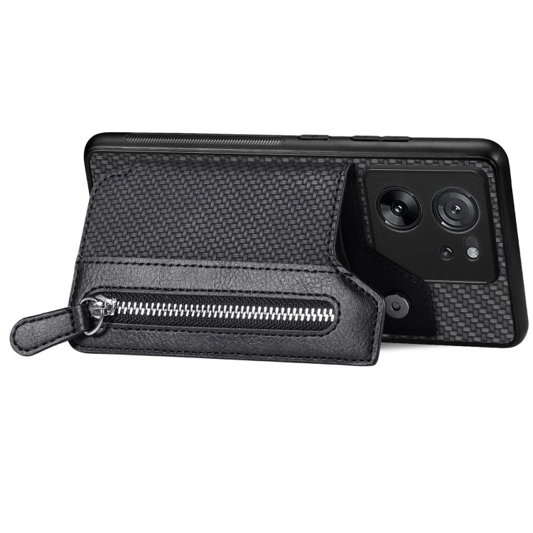 For Xiaomi 13T / 13T Pro Carbon Fiber Flip Zipper Wallet Phone Case(Black) - free shipping - PMC TechLife - Order now!