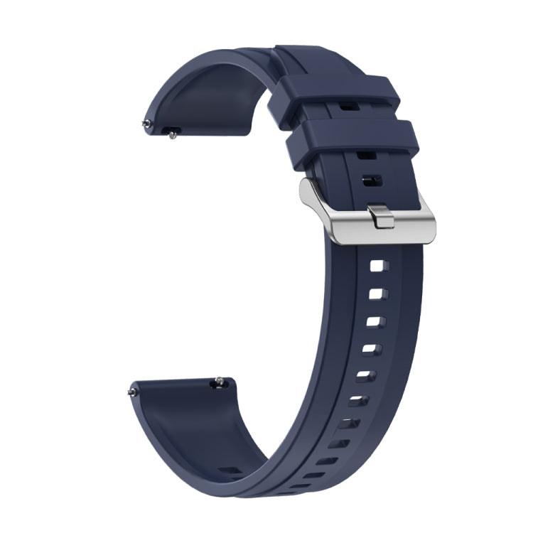 For Huawei Watch 4 Pro Tire Pattern Silver Buckle Silicone Watch Band(Midnight Blue) - Watch Bands by PMC TechLife | Online Shopping South Africa | PMC TechLife
