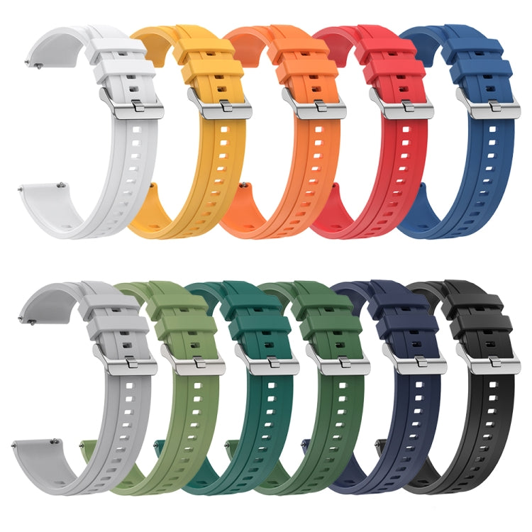 For Huawei Watch GT4 41mm Tire Pattern Silver Buckle Silicone Watch Band(Orange) - Watch Bands by PMC TechLife | Online Shopping South Africa | PMC TechLife