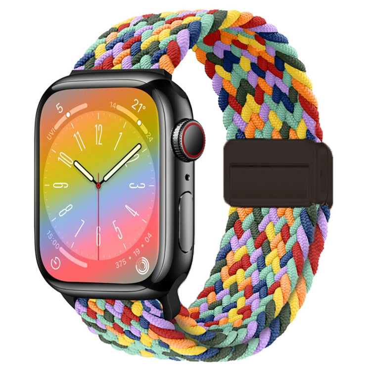 For Apple Watch SE 2023 44mm Nylon Woven Magnetic Fold Buckle Watch Band(W Seven Colors) - Watch Bands by PMC TechLife | Online Shopping South Africa | PMC TechLife