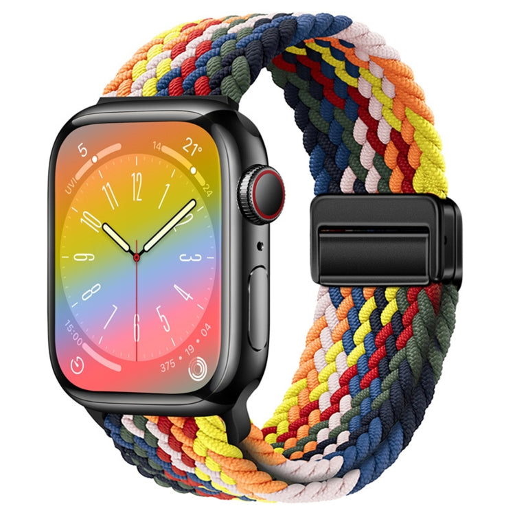 For Apple Watch SE 2022 44mm Nylon Woven Magnetic Fold Buckle Watch Band(Z Seven Colors) - Watch Bands by PMC TechLife | Online Shopping South Africa | PMC TechLife