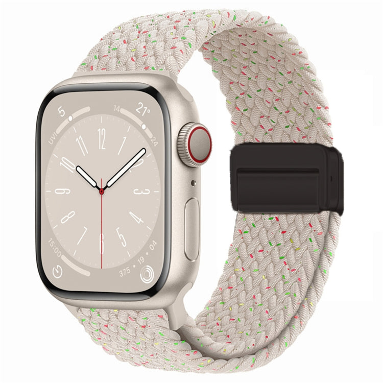 For  Apple Watch Series 4 40mm Nylon Woven Magnetic Fold Buckle Watch Band(Starlight Color) - Watch Bands by PMC TechLife | Online Shopping South Africa | PMC TechLife