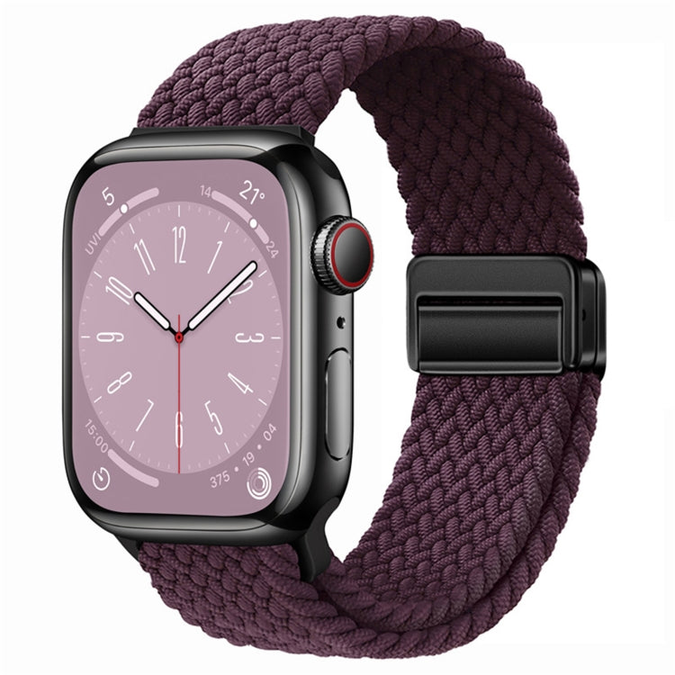 For  Apple Watch Series 3 42mm Nylon Woven Magnetic Fold Buckle Watch Band(Crimson Cherry) - Watch Bands by PMC TechLife | Online Shopping South Africa | PMC TechLife | Buy Now Pay Later Mobicred