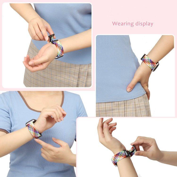 For Apple Watch SE 2022 44mm Nylon Woven Magnetic Fold Buckle Watch Band(Crimson Cherry) - Watch Bands by PMC TechLife | Online Shopping South Africa | PMC TechLife
