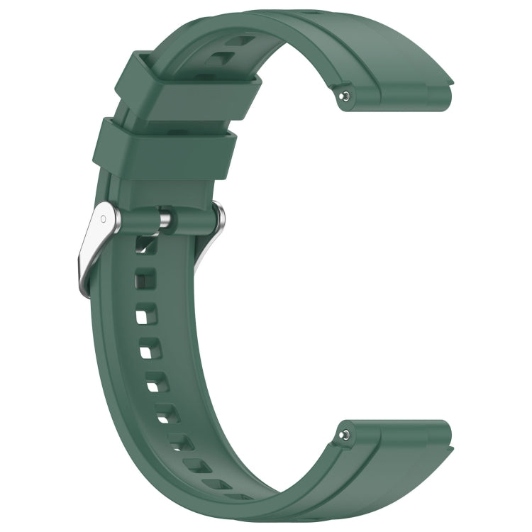For Huawei Watch GT4 41mm Official Steps Style Silver Buckle Silicone Watch Band(Dark Green) - free shipping - PMC TechLife - Order now!