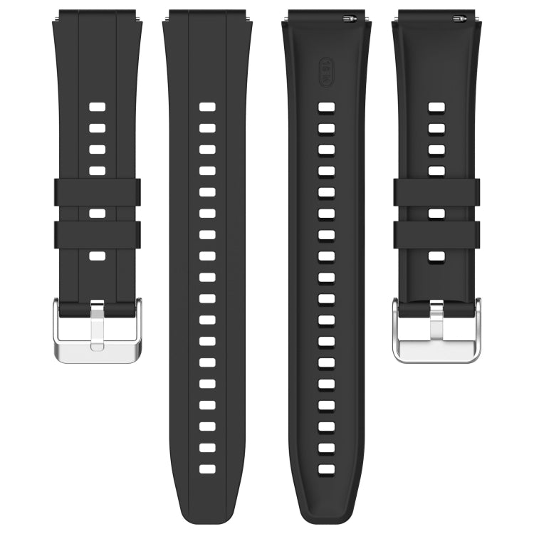 For Huawei Watch GT4 46mm Official Steps Style Silver Buckle Silicone Watch Band(Starlight Color) - Watch Bands by PMC TechLife | Online Shopping South Africa | PMC TechLife