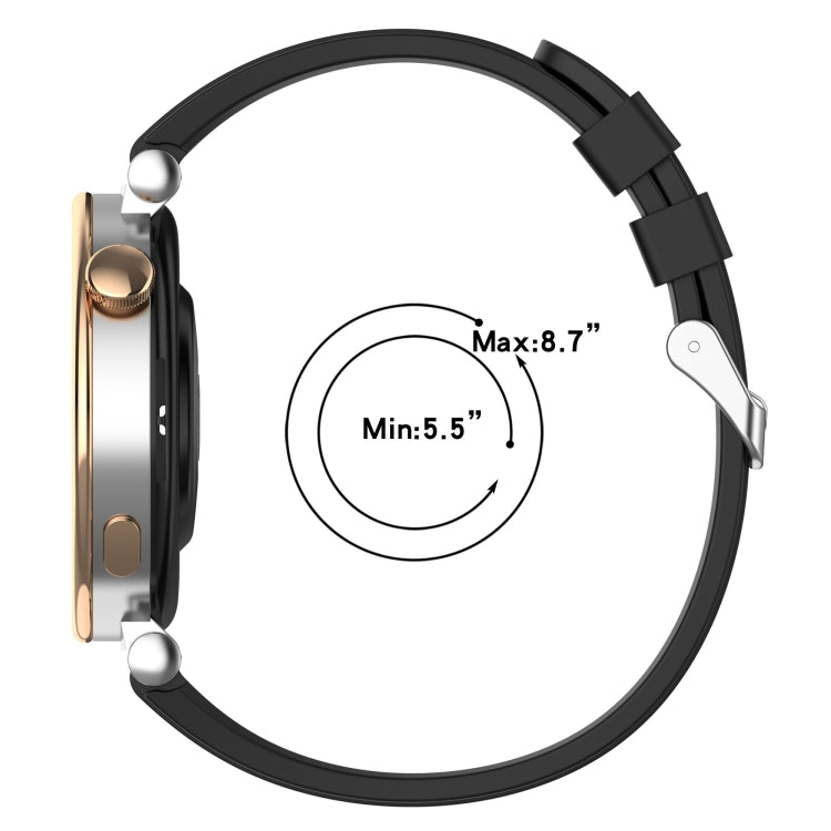 For Huawei Watch GT4 41mm Official Steps Style Silver Buckle Silicone Watch Band(Red) - Watch Bands by PMC TechLife | Online Shopping South Africa | PMC TechLife