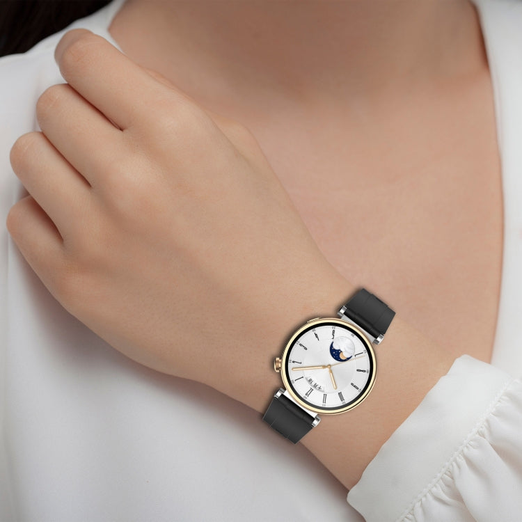 For Huawei Watch GT4 46mm Official Steps Style Silver Buckle Silicone Watch Band(Dark Green) - Watch Bands by PMC TechLife | Online Shopping South Africa | PMC TechLife