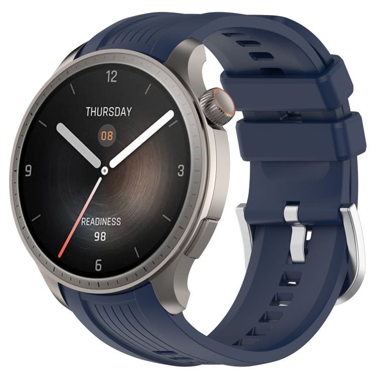 For Amazfit Balance A2286 Vertical Texture Silicone Watch Band(Midnight) - Watch Bands by PMC TechLife | Online Shopping South Africa | PMC TechLife