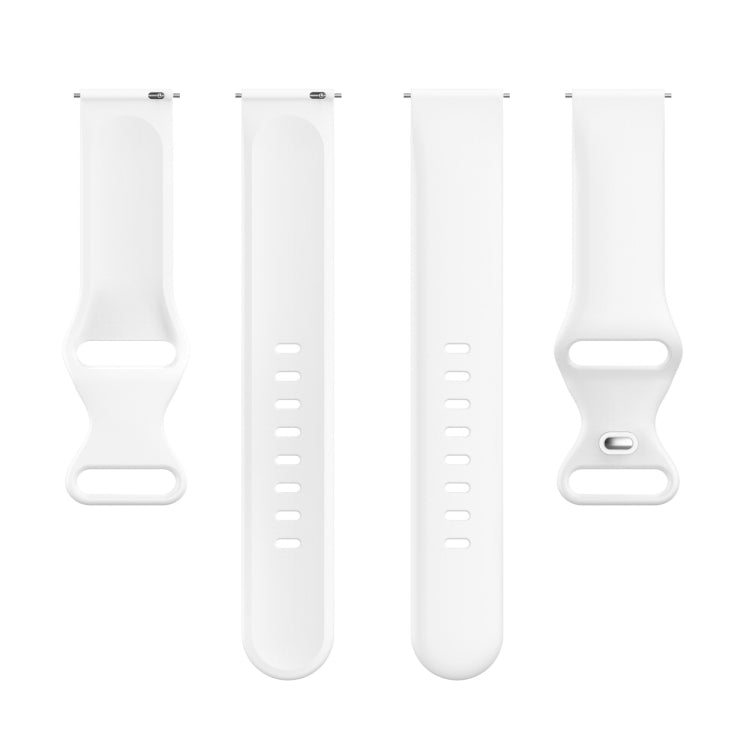 For Amazfit Active L Butterfly 8-shaped Buckle Silicone Watch Band(White) - free shipping - PMC TechLife - Order now!