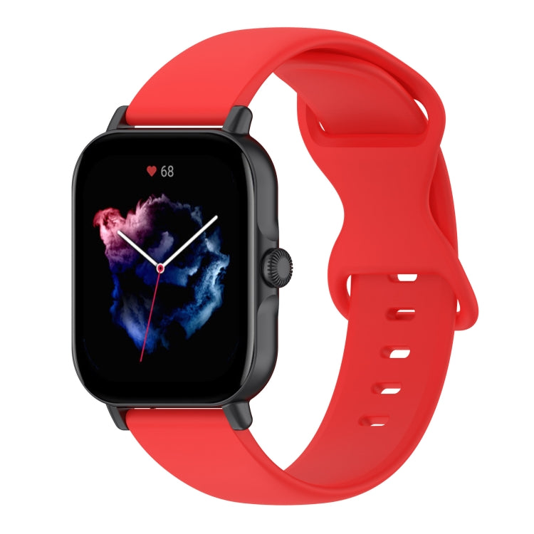 For Amazfit Active S Butterfly 8-shaped Buckle Silicone Watch Band(Red) - Watch Bands by PMC TechLife | Online Shopping South Africa | PMC TechLife