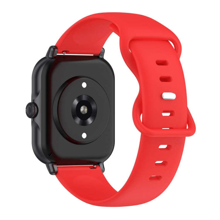 For Amazfit Active S Butterfly 8-shaped Buckle Silicone Watch Band(Red) - Watch Bands by PMC TechLife | Online Shopping South Africa | PMC TechLife