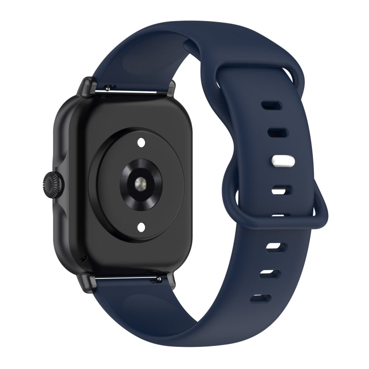 For Amazfit Active S Butterfly 8-shaped Buckle Silicone Watch Band(Navy Blue) - Watch Bands by PMC TechLife | Online Shopping South Africa | PMC TechLife